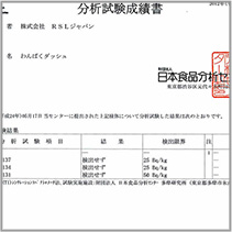 わんぱくダッシュ放射能分析表